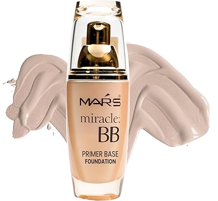 MARS Light Weight Bb Primer Base Matte Full Coverage Foundation Cream For Normal Skin(Ivory-101, 60 Ml), Pack Of 1