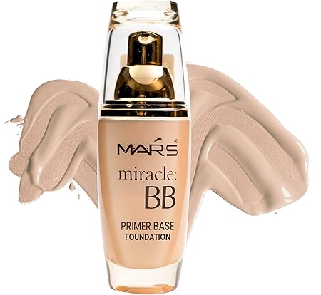 MARS Light Weight Bb Primer Base Matte Full Coverage Foundation Cream For Normal Skin(Ivory-101, 60 Ml), Pack Of 1